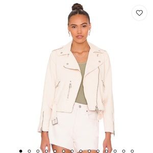 All Saints Dessa Balfern Denim Moto Jacket